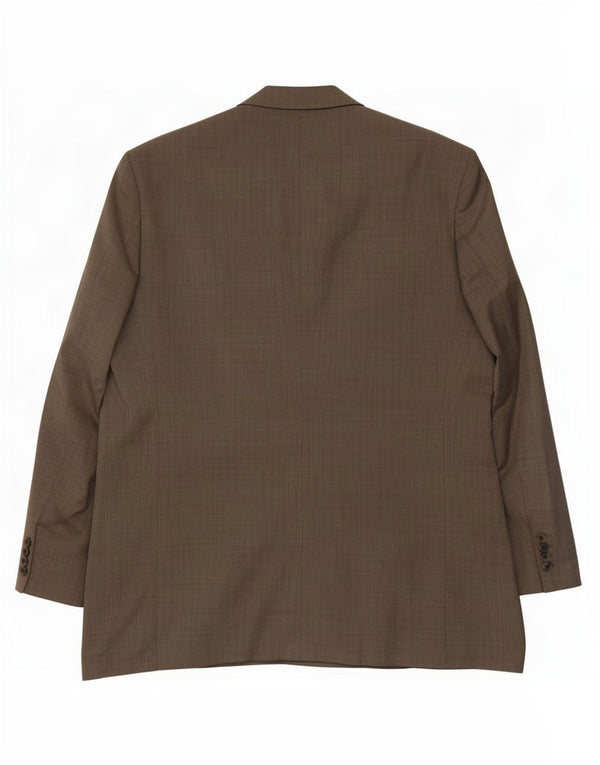 Jaqueta blazer masculina de 3 botões Marks & Spencer Reino Unido 48 2XL lã bege