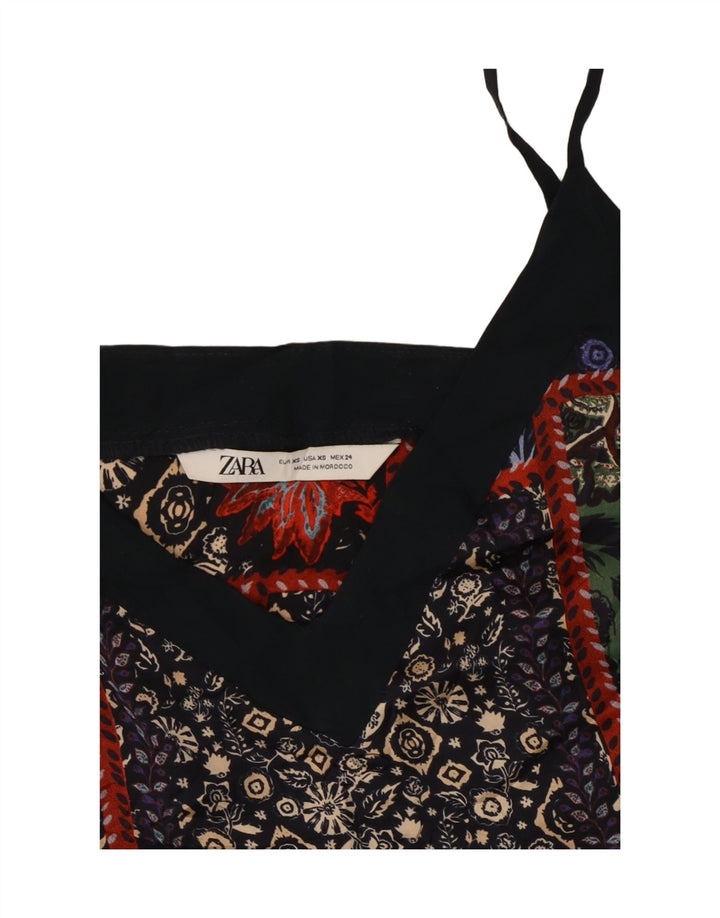 Zara Womens Cami Top UK 6 XS Multicolorido Floral