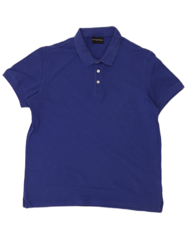 Camisa polo masculina Emporio Armani azul médio