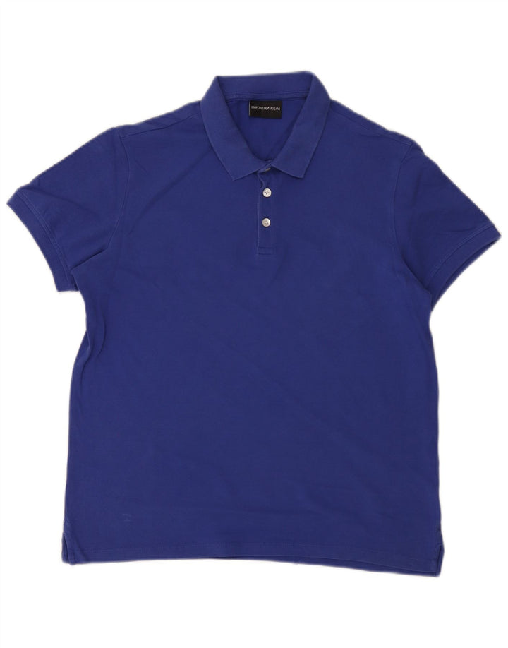 Camisa polo masculina Emporio Armani azul médio