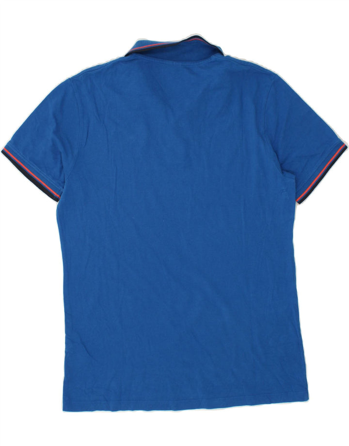 DIADORA Mens Slim Polo Shirt XL Blue Cotton Vintage Diadora and Second-Hand Diadora from Messina Hembry 