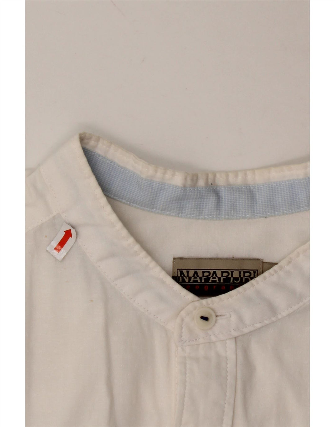 Camisa masculina NAPAPIJRI Geographic Regular Fit médio algodão branco