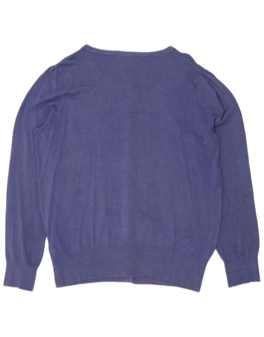 Suéter cardigã feminino Marks & Spencer UK 16 grande viscose azul