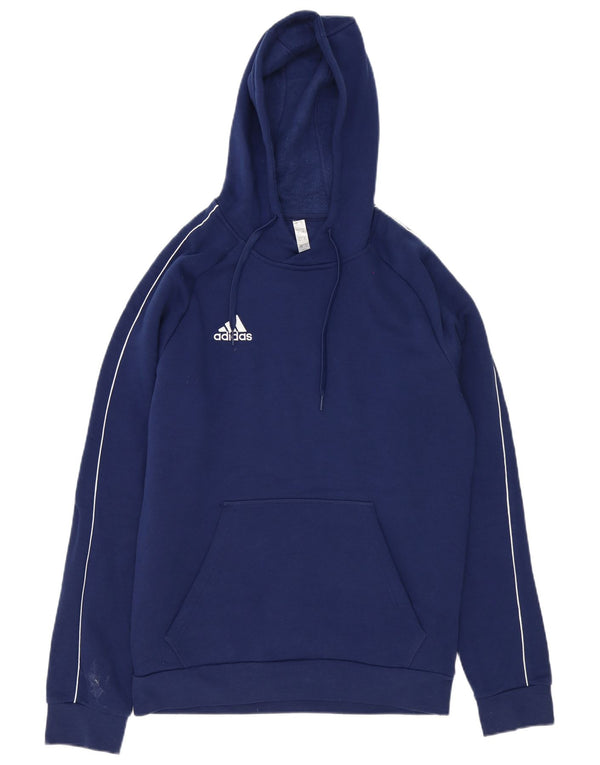 Adidas Mens Hoodie Jumper Médio Azul Marinho Algodão