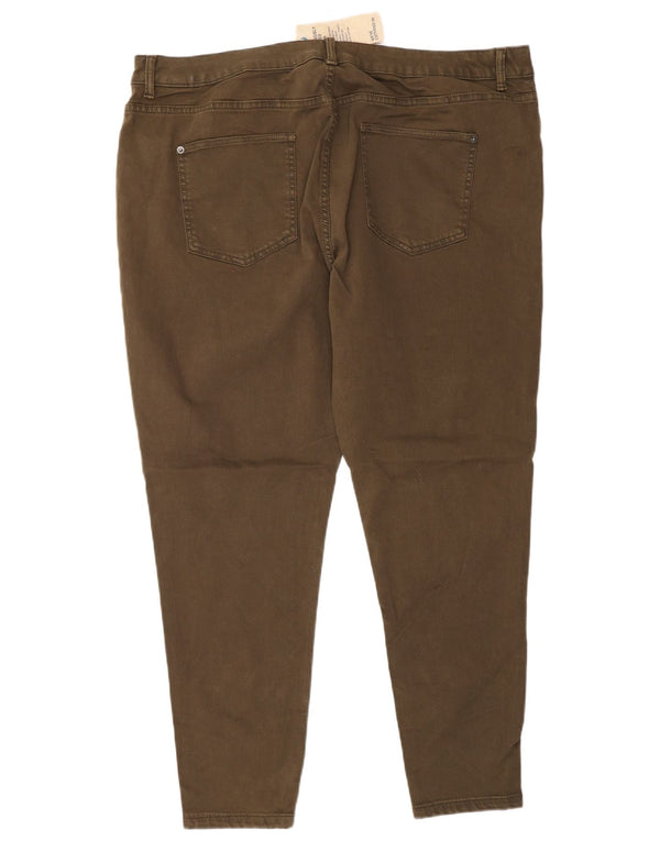 Jeans Marks & Spencer feminino de cintura média super skinny Reino Unido 22 3XL W42 L28 marrom