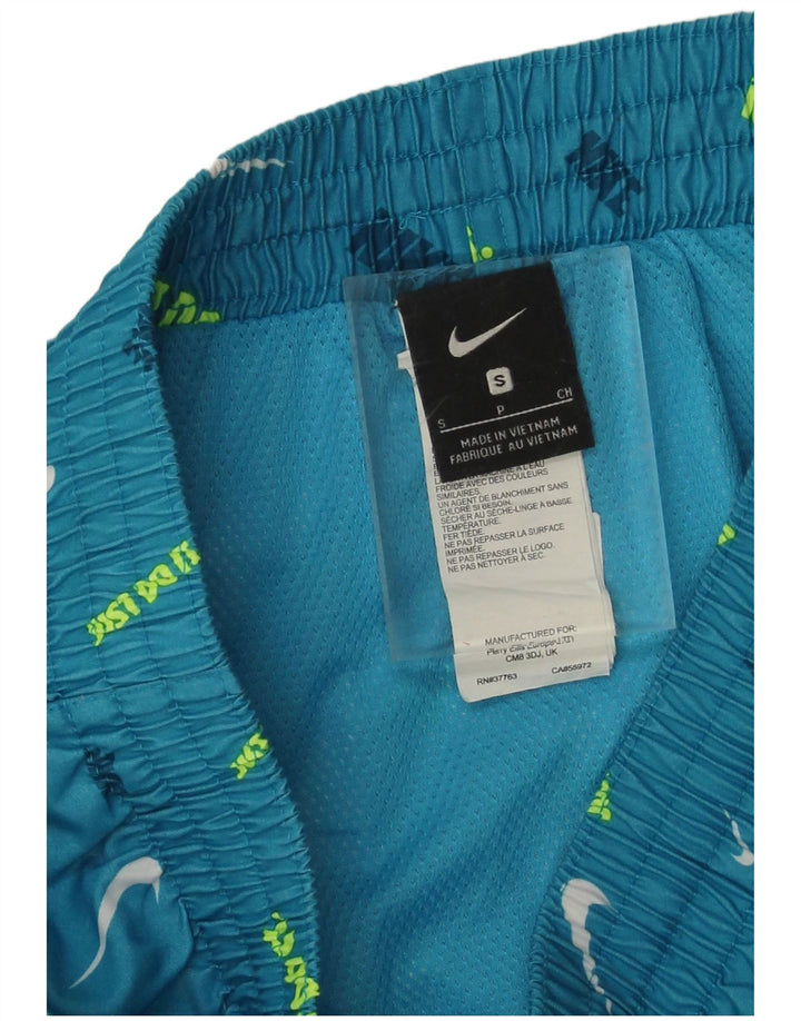 Shorts esportivos gráficos masculinos Nike pequeno azul poliéster