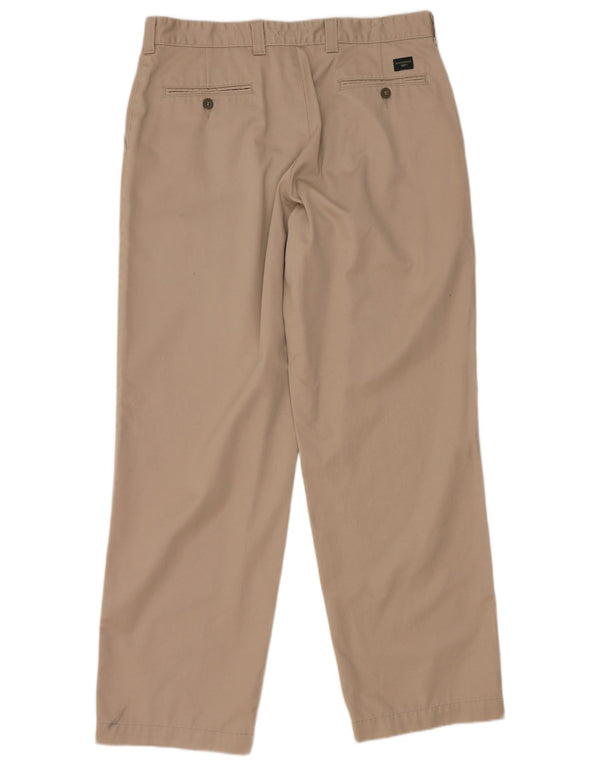 Calça masculina Dockers cáqui reta chino W36 L32 algodão bege