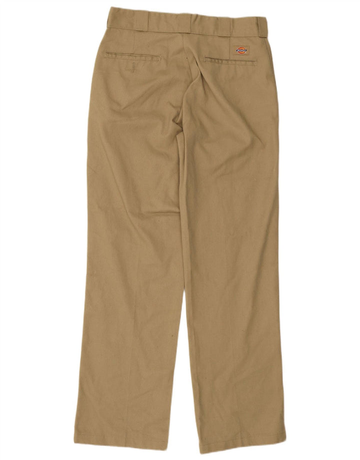Calças Chino retas masculinas Dickies W32 L32 poliéster bege