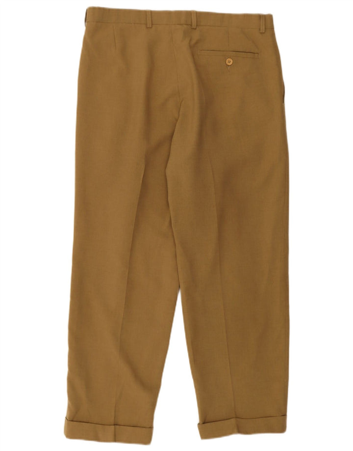 Calça masculina Marks & Spencer Pegged Suit W34 L29 Poliéster cáqui