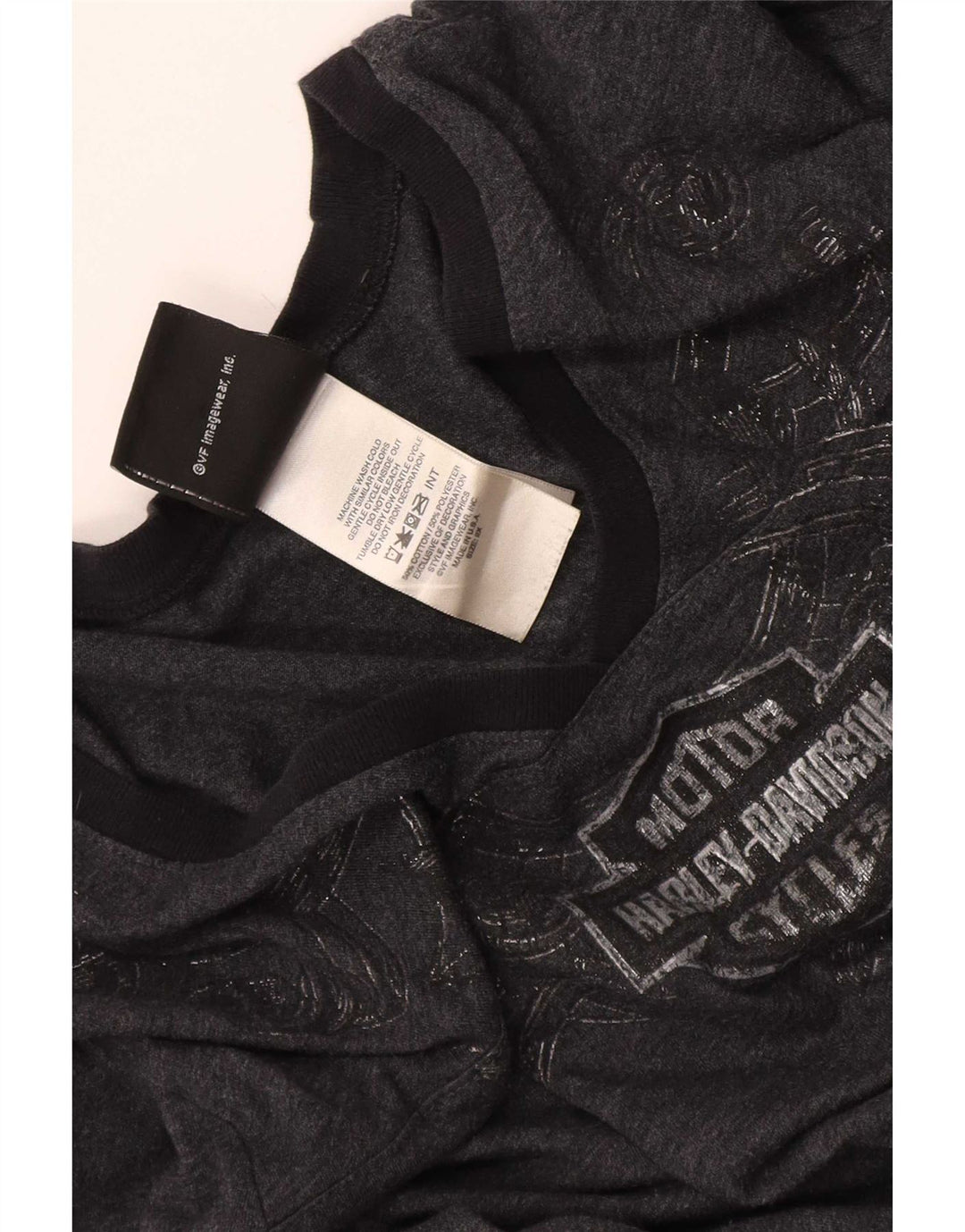 Top feminino Harley Davidson de manga comprida UK 20 2XL algodão cinza