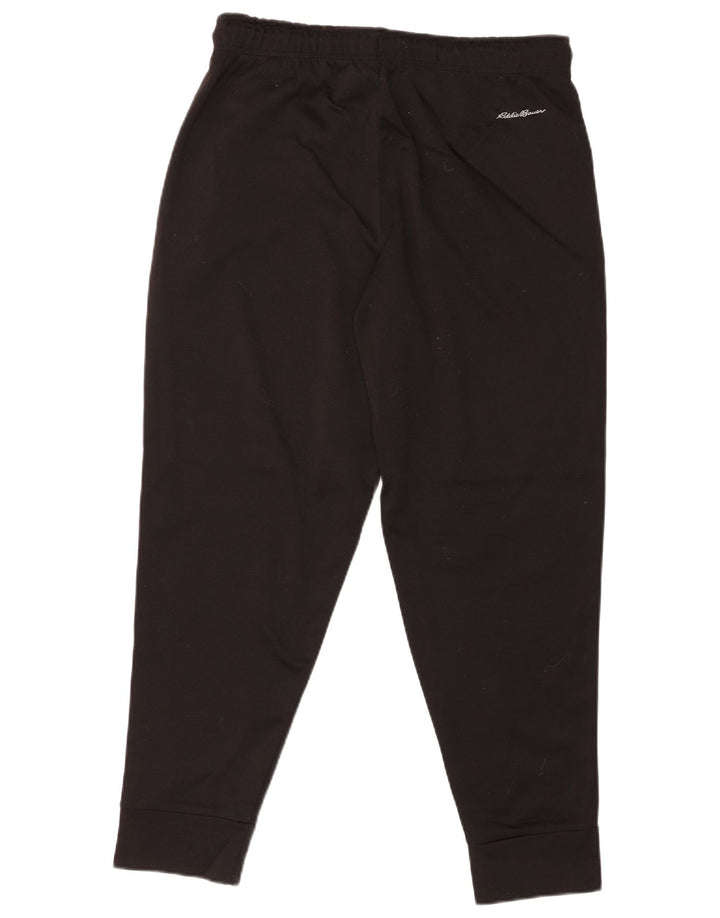 EDDIE BAUER Calça de treino masculina Joggers poliéster preto médio