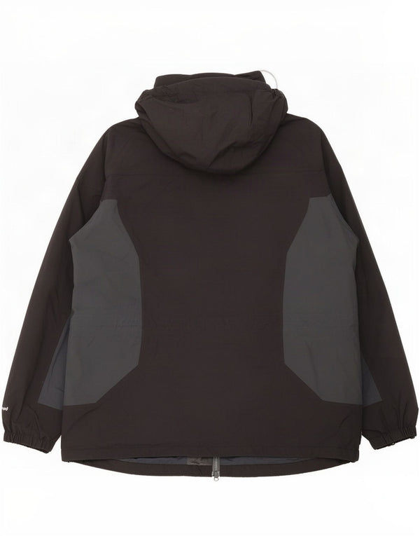 Jaqueta corta-vento masculina com capuz Sprayway UK 40 grande bloco colorido preto