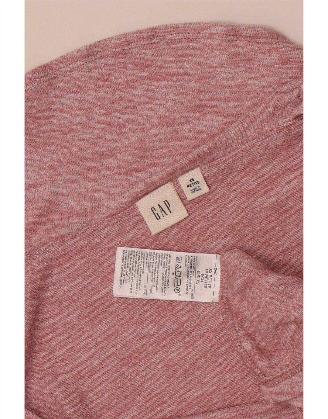 Gap Womens Petite Off Shoulder Top UK 6 XS Poliéster manchado rosa