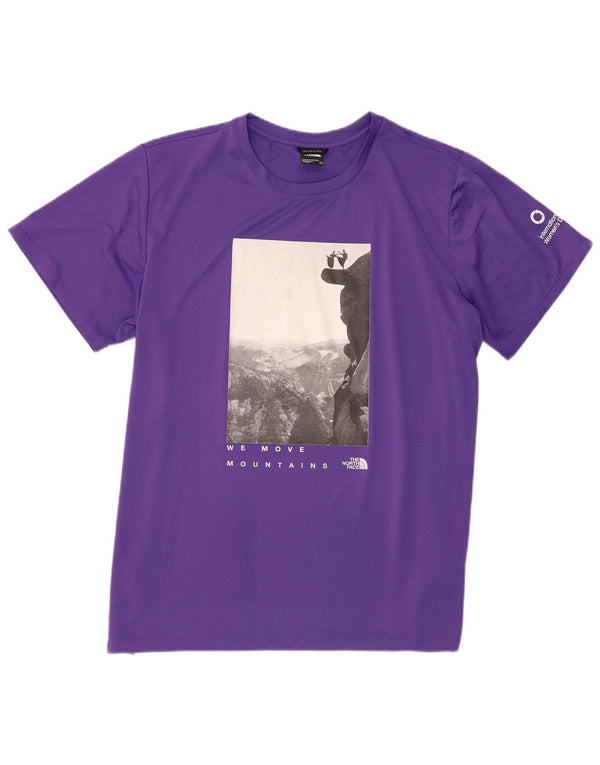 Camiseta gráfica feminina The North Face UK 20 2XL poliéster roxo