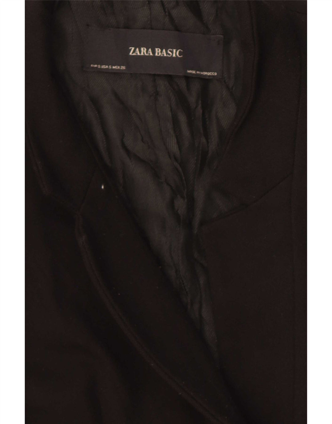 Zara Womens Longline Blazer Jacket Reino Unido 10 Pequeno Preto