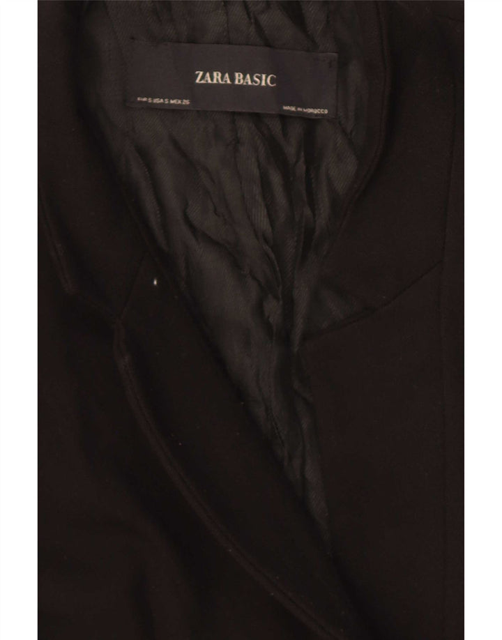 Zara Womens Longline Blazer Jacket Reino Unido 10 Pequeno Preto