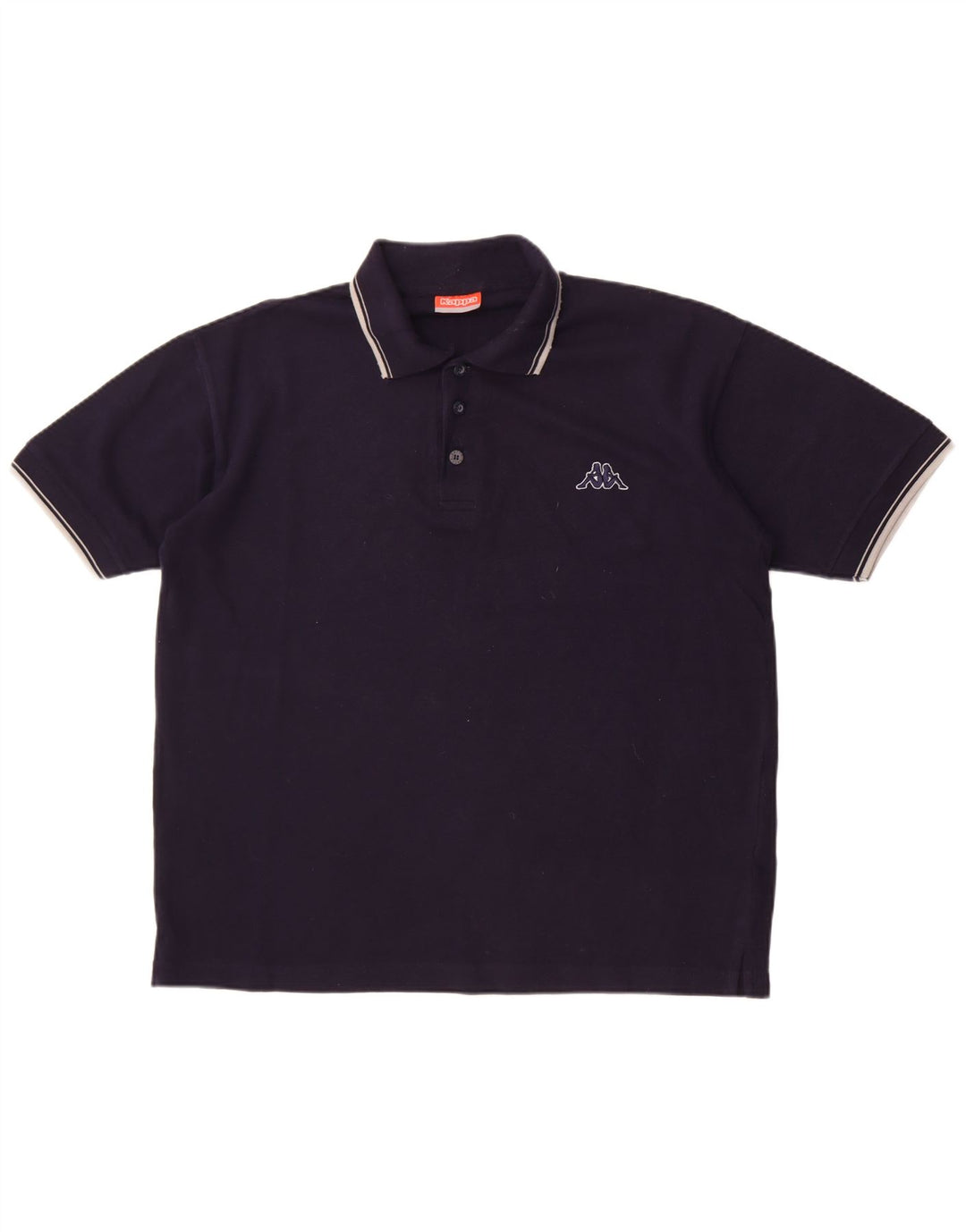 Camisa polo masculina Kappa de algodão azul marinho médio
