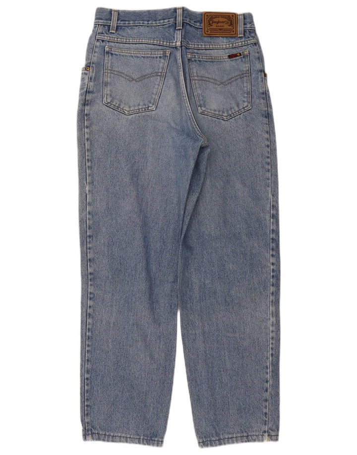 JINGLERS Jeans retos femininos básicos W32 L28 algodão azul