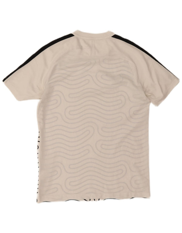 Camiseta masculina Nike Dri Fit Abstract Pattern Top médio branco colorblock