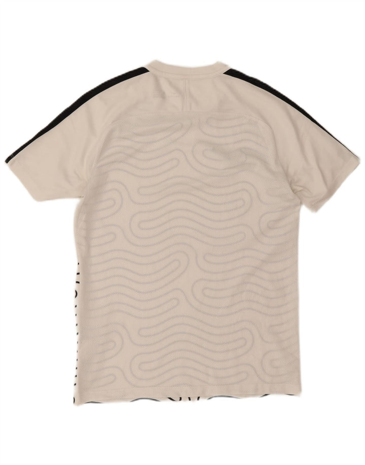 Camiseta masculina Nike Dri Fit Abstract Pattern Top médio branco colorblock