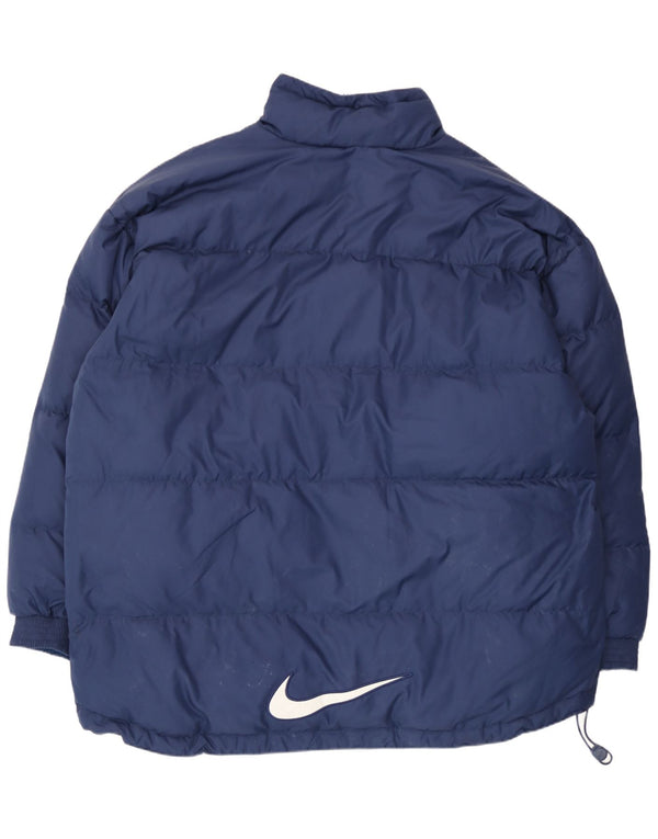 Jaqueta acolchoada masculina Nike UK 44 2XL poliéster azul marinho