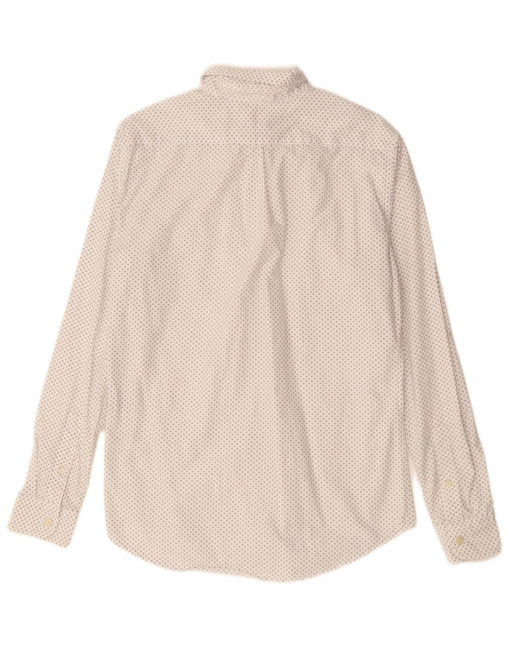 Camisa masculina Dockers de algodão geométrico branco médio