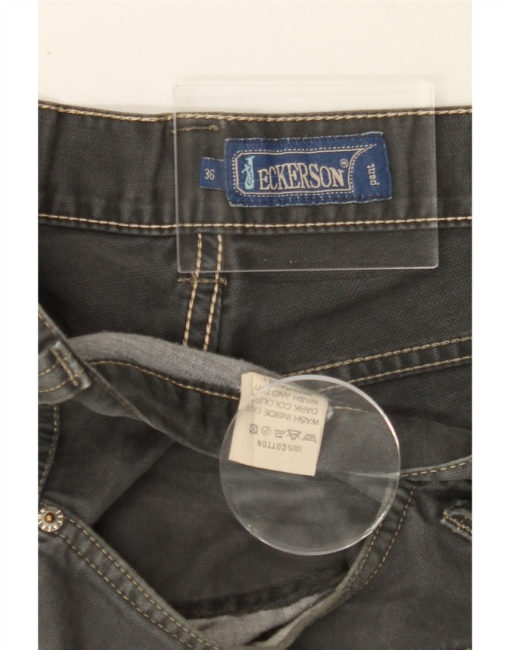 JECKERSON Mens Slim Casual Trousers W36 L34 Grey Cotton Vintage Jeckerson and Second-Hand Jeckerson from Messina Hembry 