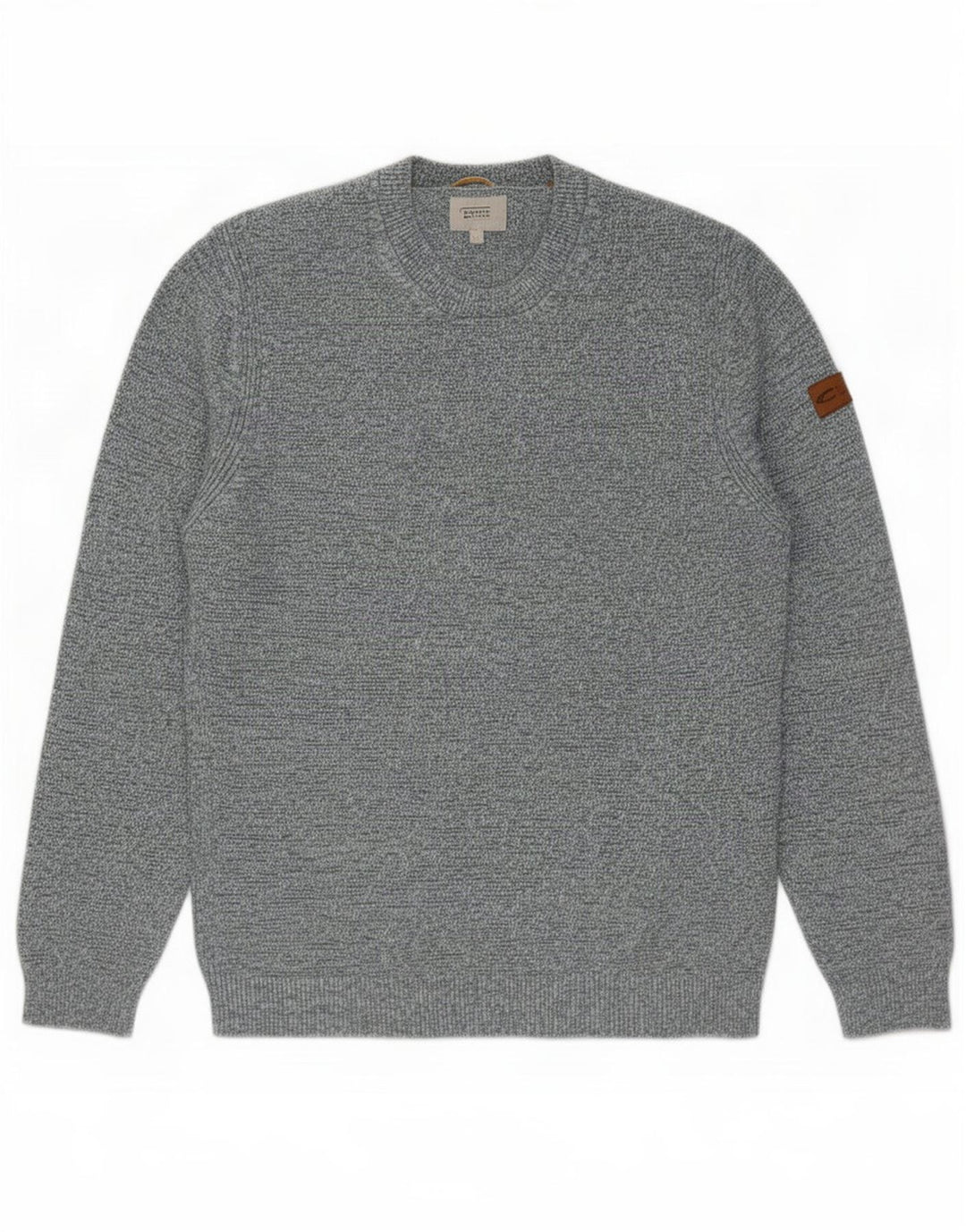 Suéter masculino Camel Active com gola redonda e algodão manchado azul grande