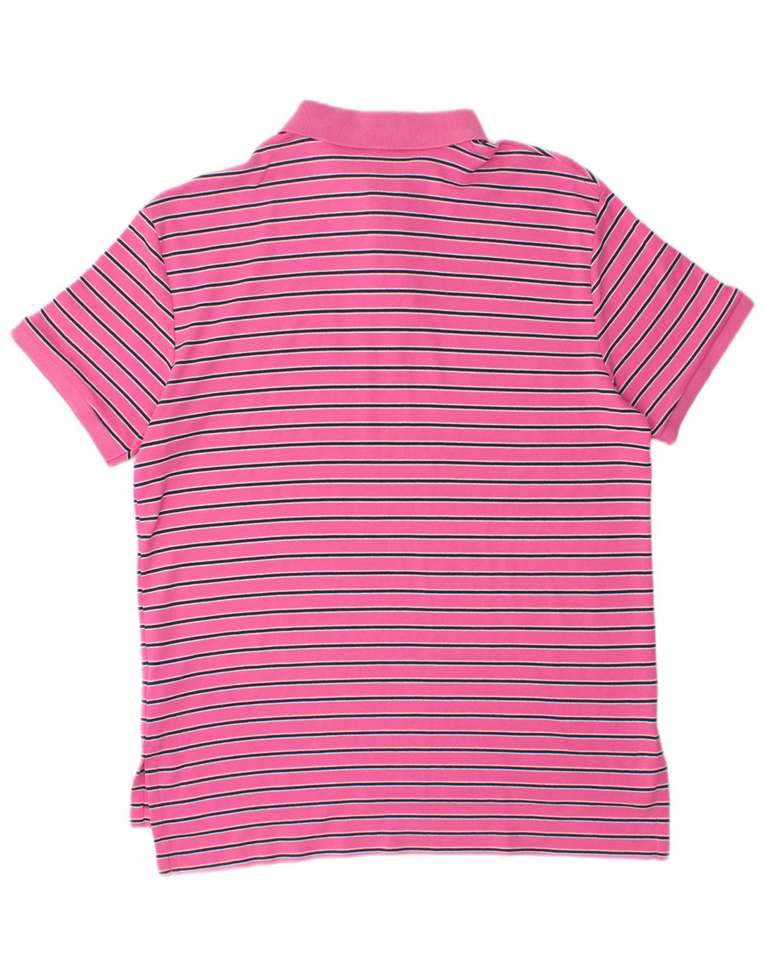 POLO RALPH LAUREN Camisa polo masculina de ajuste personalizado médio algodão listrado rosa