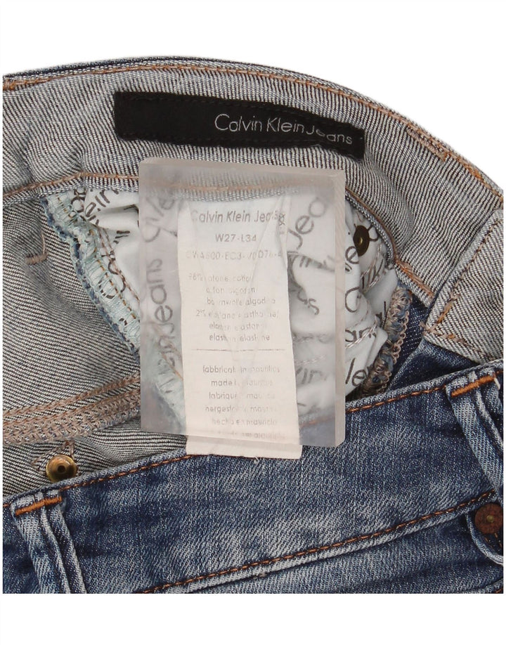 Calvin Klein Jeans Slim Feminino W27 L34 Azul Algodão