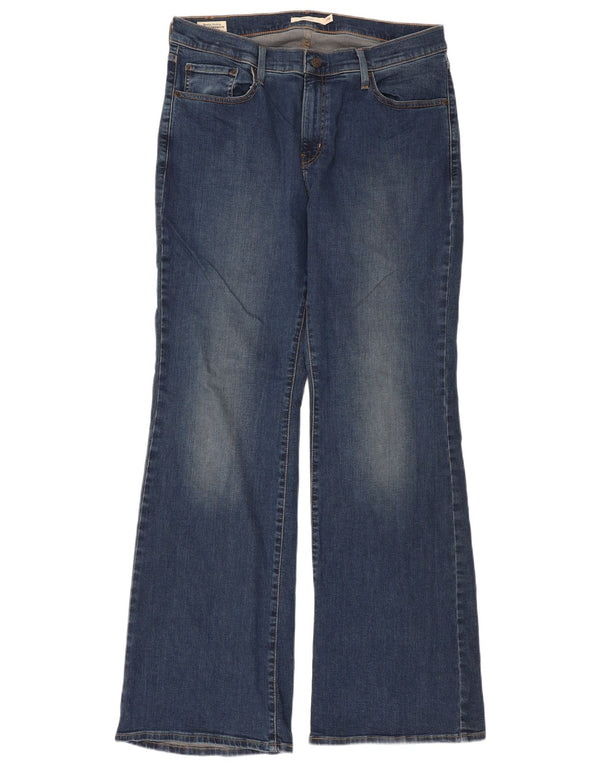 Calça jeans feminina Levi's 726 Flared US 14 XL W36 L33 azul algodão