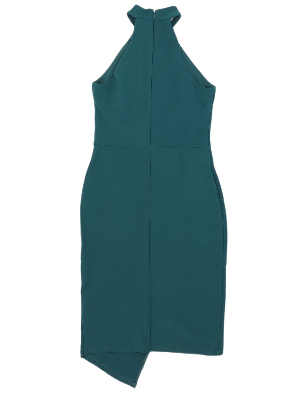 Vestido feminino assimétrico Lipsy UK 12 poliéster verde médio