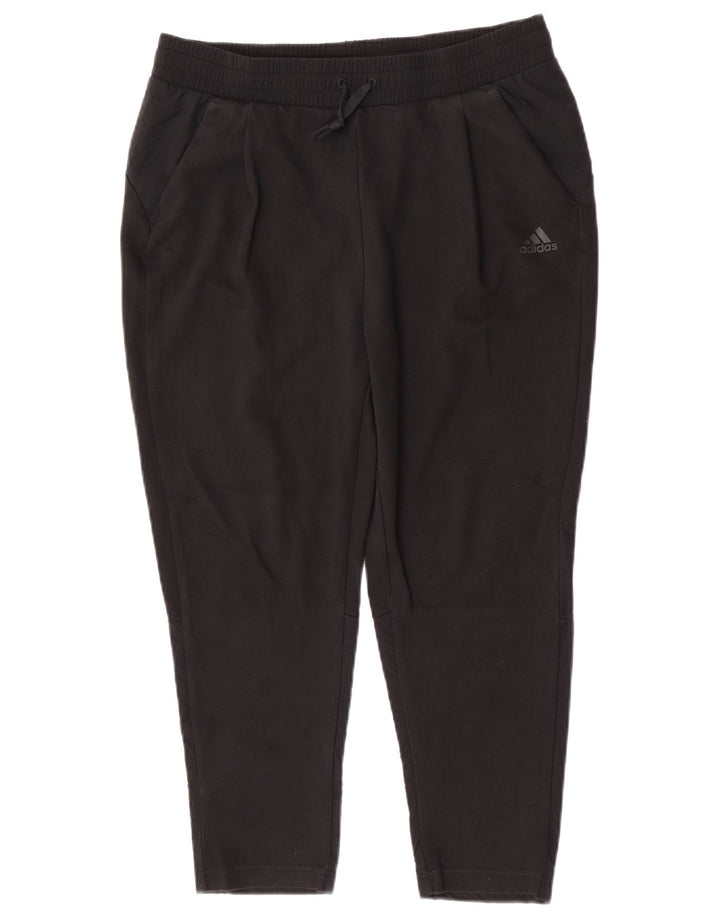 Calça de treino feminina Adidas UK 12/14 médio preto algodão