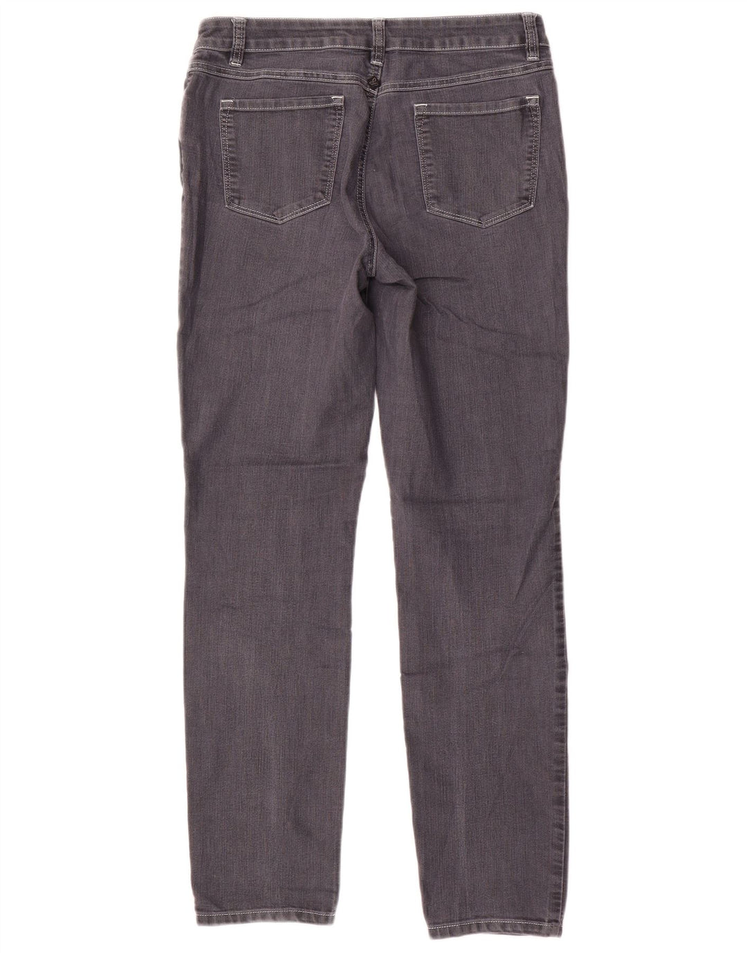 PRANA Jeans reto feminino regular US 8 médio W29 L32 algodão cinza
