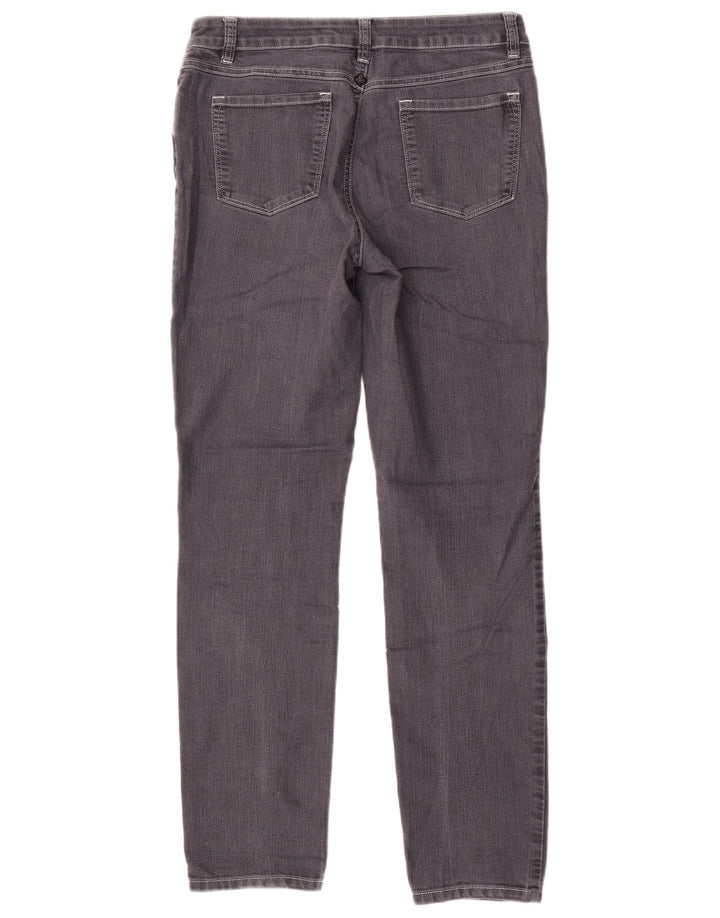 PRANA Jeans reto feminino regular US 8 médio W29 L32 algodão cinza