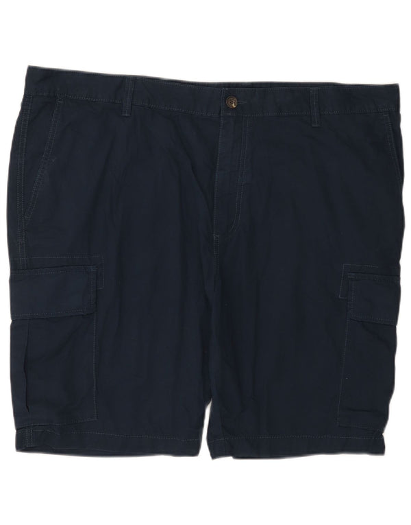Shorts cargo masculino Marks & Spencer W42 2XL algodão azul marinho
