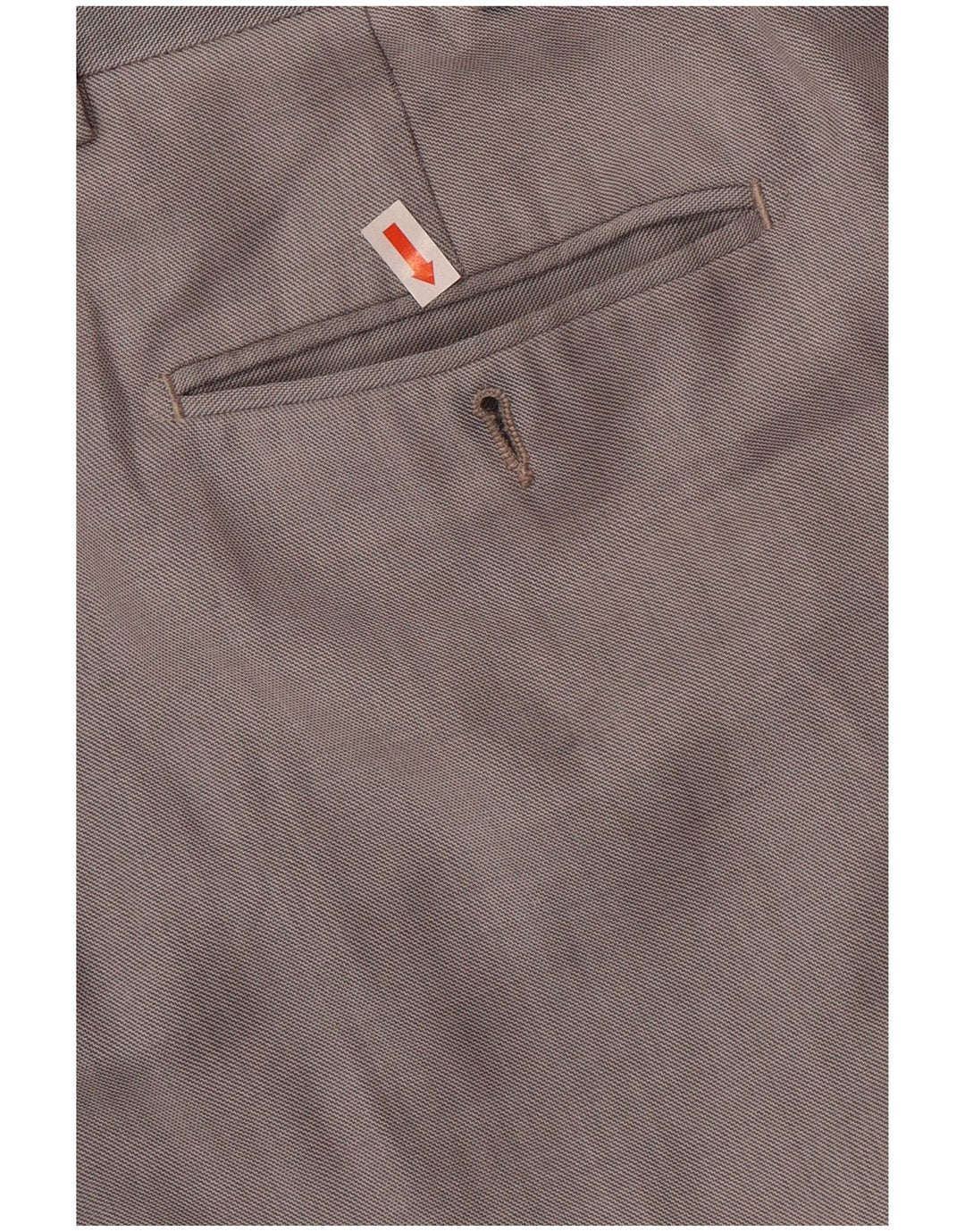 Calça masculina de terno reto Marks & Spencer W34 L26 lã cinza