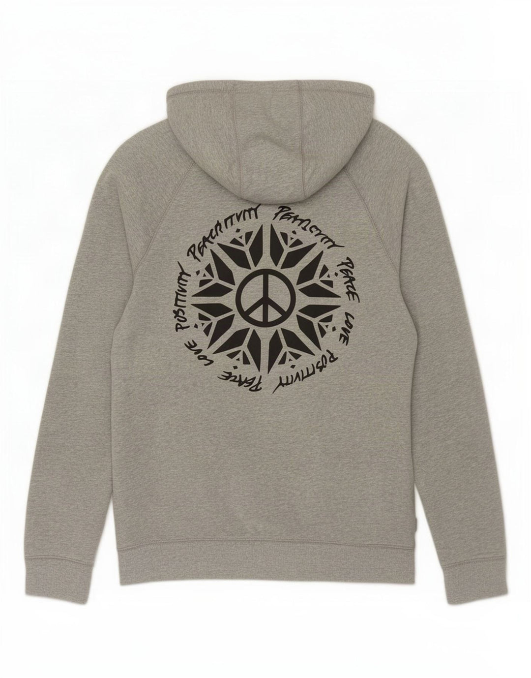 Vans Mens Graphic Hoodie Jumper Médio Cinza Algodão
