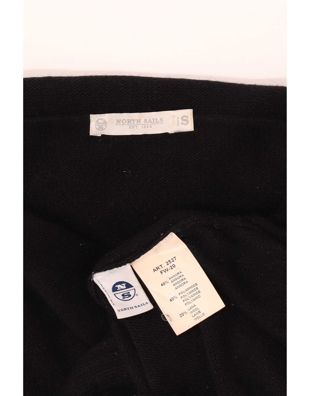 Suéter feminino North Sails com gola redonda Reino Unido 8 pequeno angorá preto