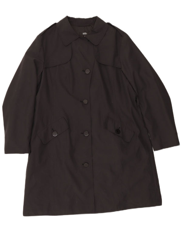 Casaco impermeável feminino Marks & Spencer UK 20 2XL preto poliéster