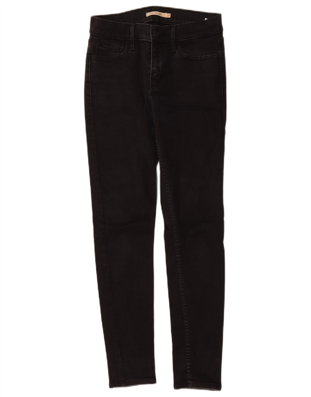 Calça jeans feminina LEVI'S 710 Super Skinny W27 L28 algodão preto
