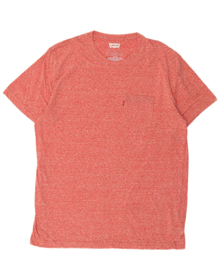 Camiseta masculina LEVI'S grande algodão manchado rosa