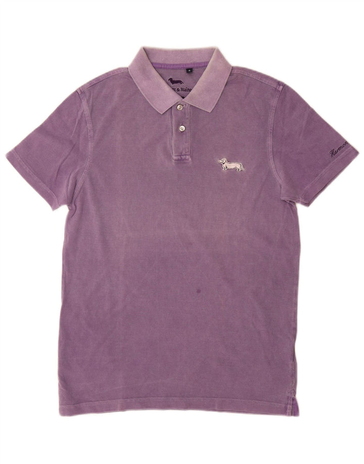 Camisa polo masculina HARMONT & BLAINE pequena de algodão roxo