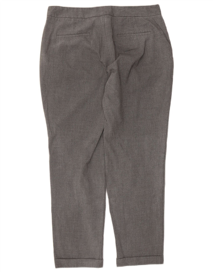 Calça Chino Reta Feminina Zara EU 40 Médio W30 L27 Cinza Houndstooth