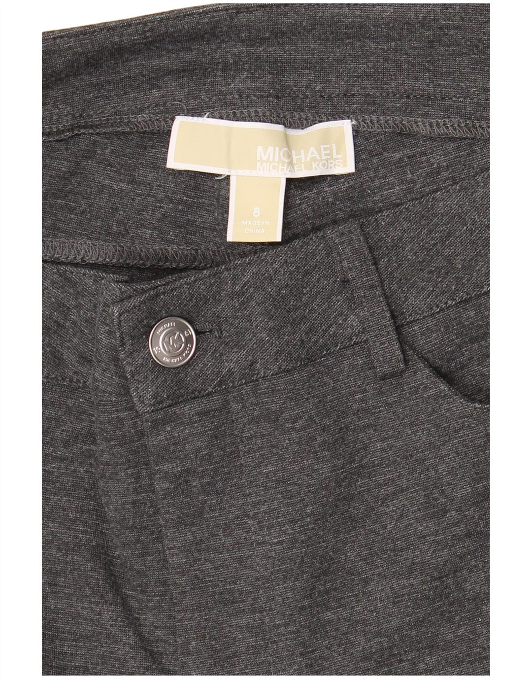 Calça feminina casual MICHAEL KORS skinny US 8 médio W30 L29 cinza