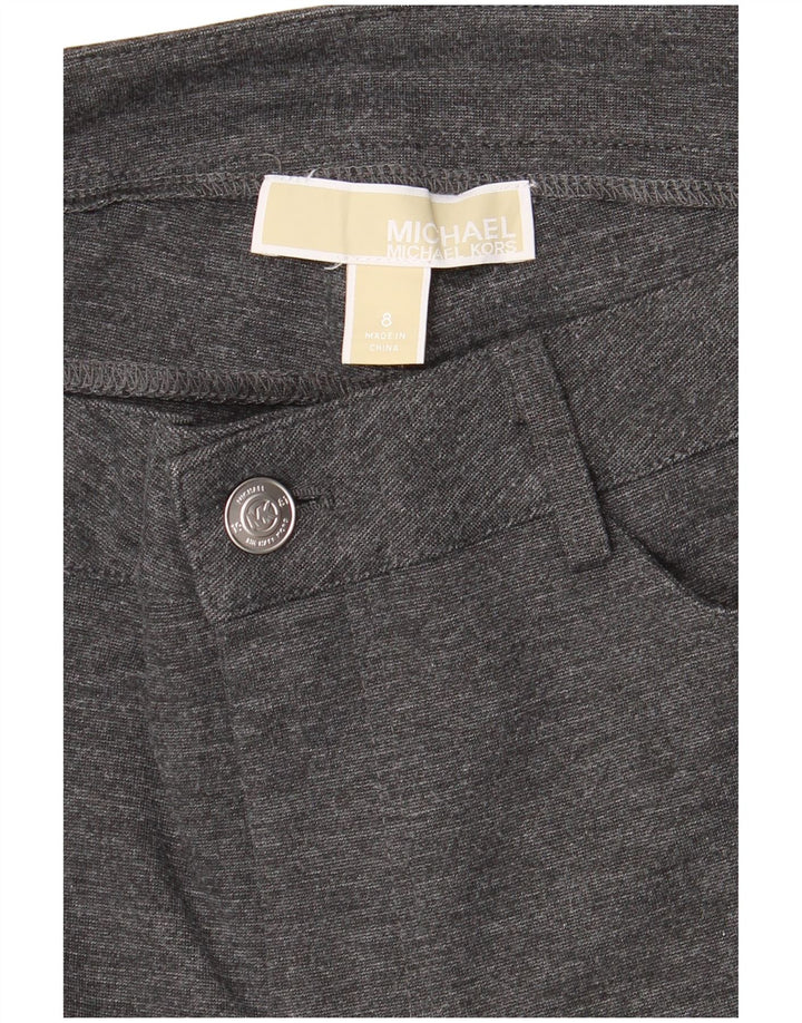 Calça feminina casual MICHAEL KORS skinny US 8 médio W30 L29 cinza