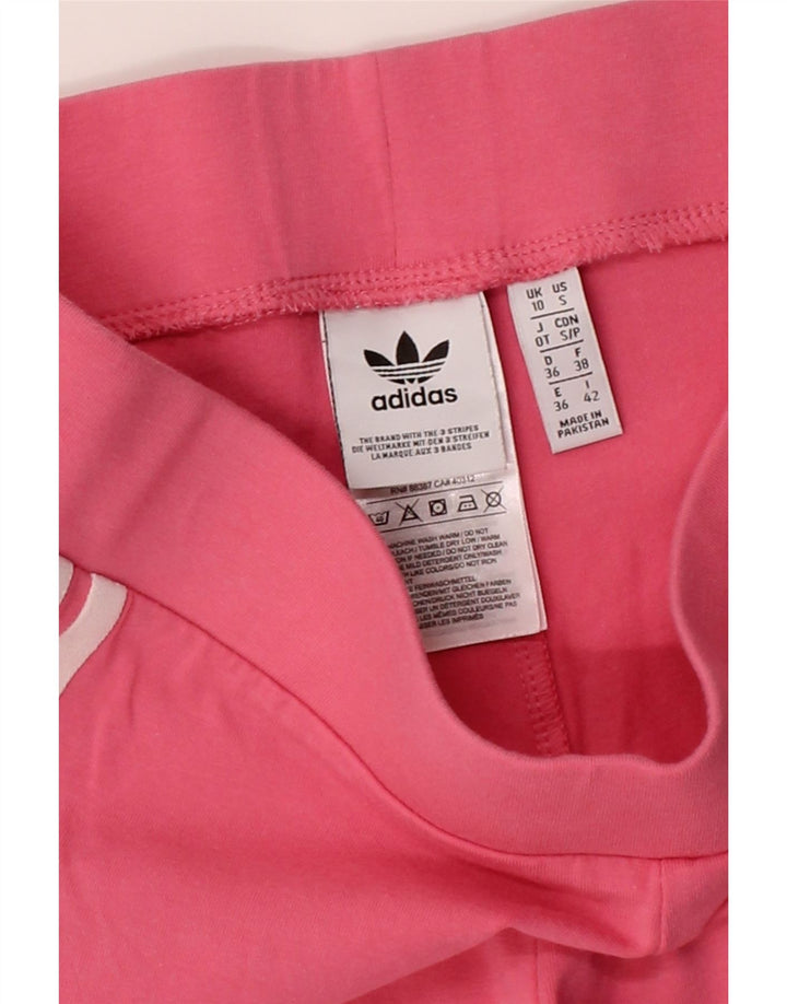 ADIDAS Womens Leggings UK 10 Small Pink Cotton Vintage Adidas and Second-Hand Adidas from Messina Hembry 