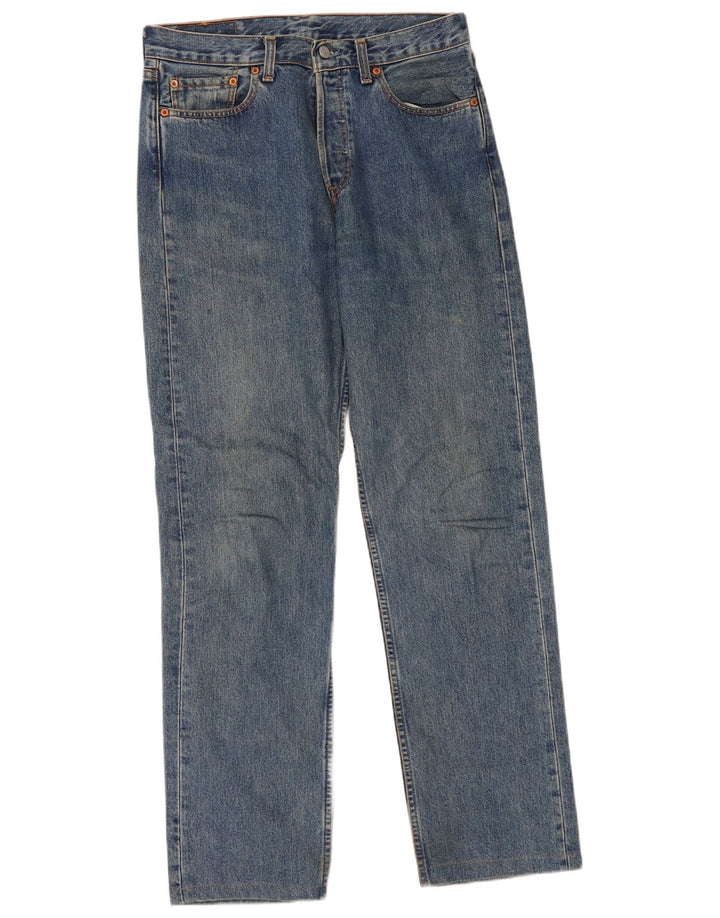 Calça jeans feminina Levi's 590 Straight W31 L32 azul algodão