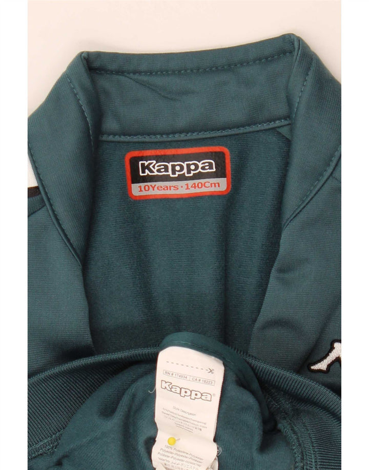 Jaqueta Kappa Boys Graphic Tracksuit 9-10 anos Verde Colorblock