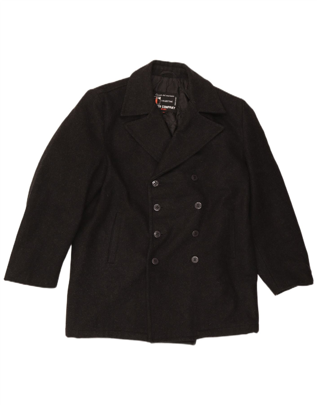 Casaco masculino vintage de lã preta UK 42 XL